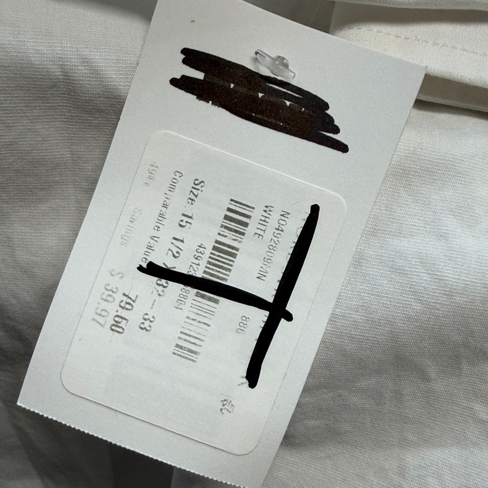 Nordstrom Tech-Smart Trim Fit Shirt size 15/1/2. 32-33 long . - Picture 6 of 8